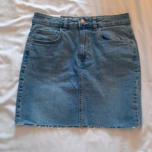 Denim short skirt